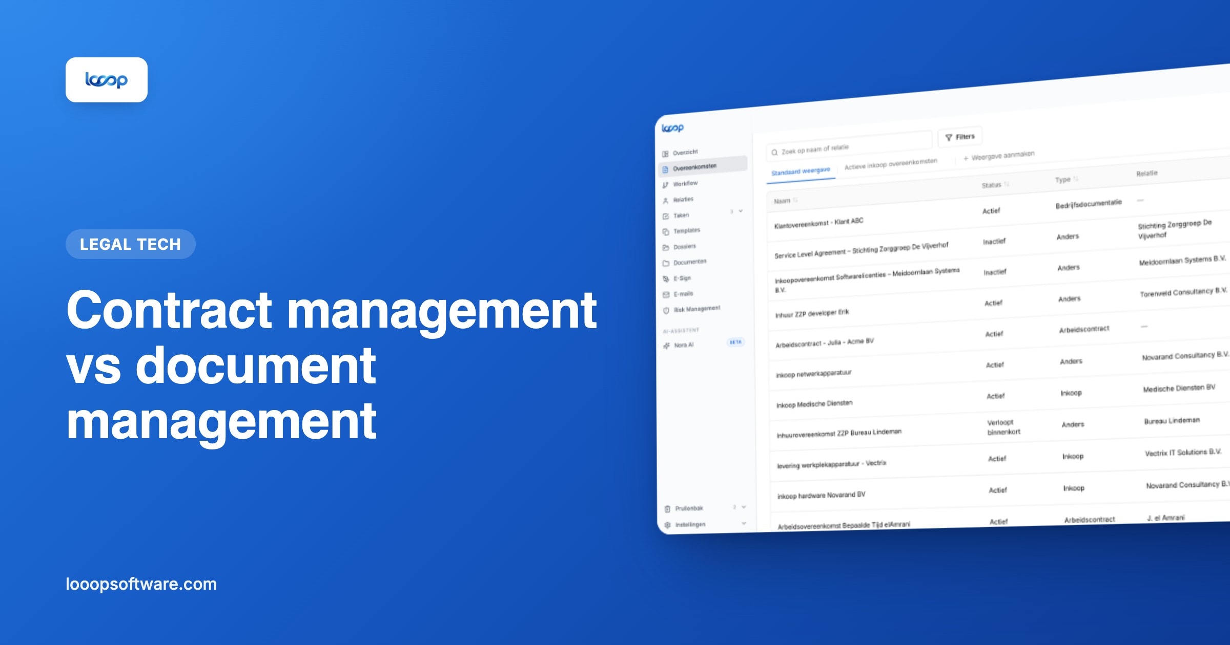 Difference between contract management and document management
