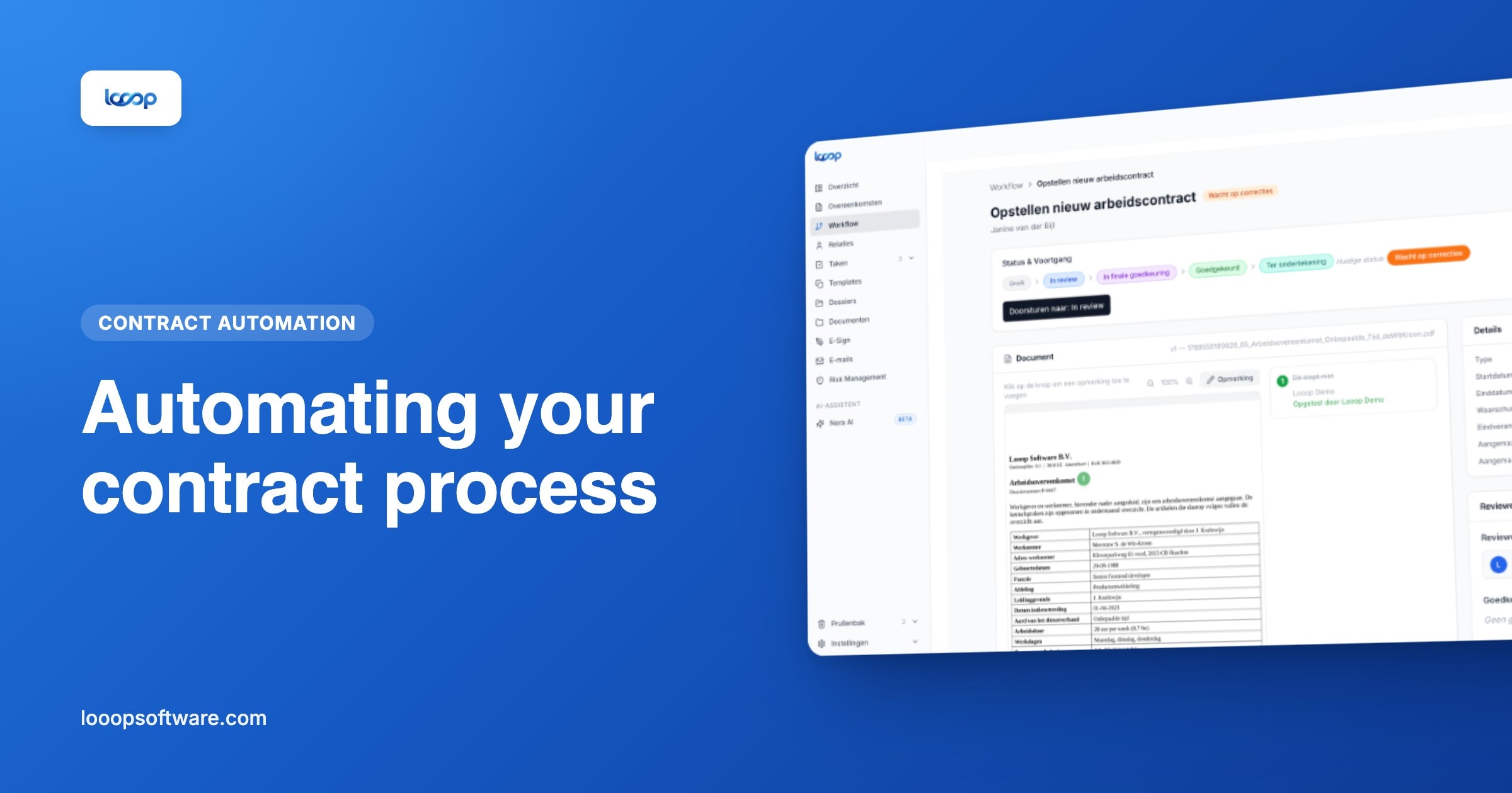 Automating the contract process from request to signature